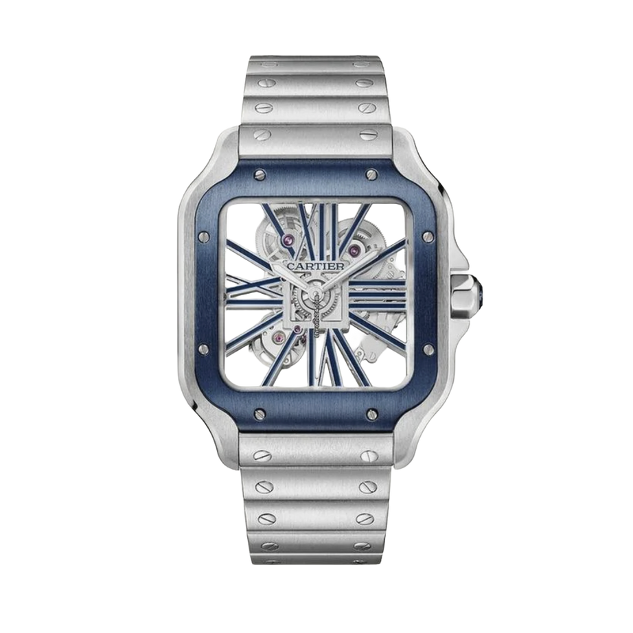 Cartier Santos de Cartier Skeleton Watch – Blue