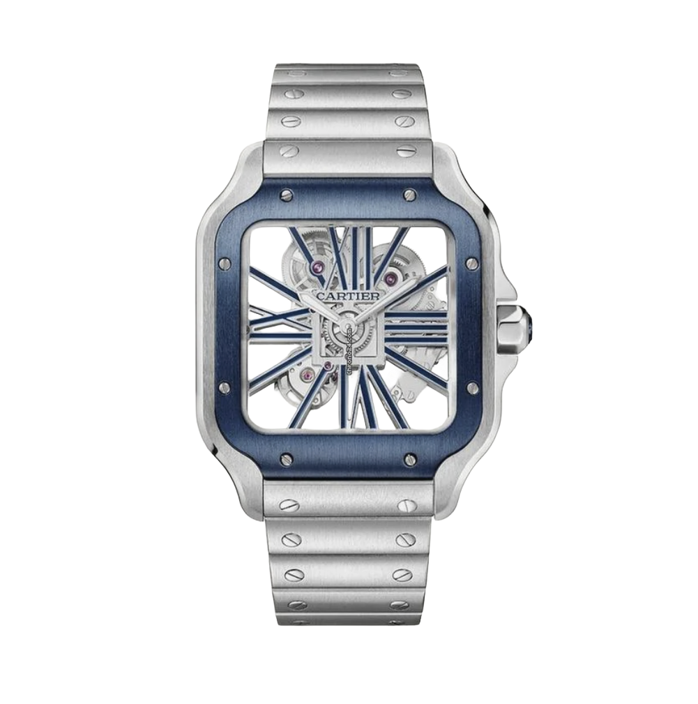 Cartier Santos de Cartier Skeleton Watch – Blue