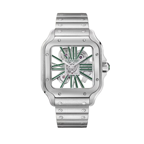 Cartier Santos de Cartier Skeleton Watch – Green