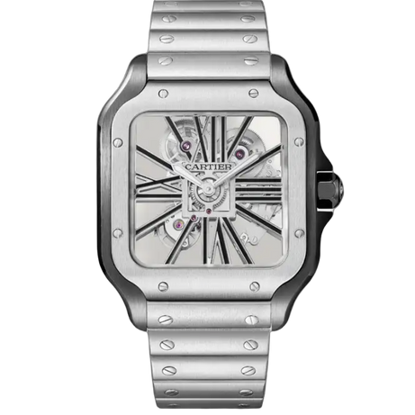 Cartier Santos de Cartier Diamond Watch – Silver
