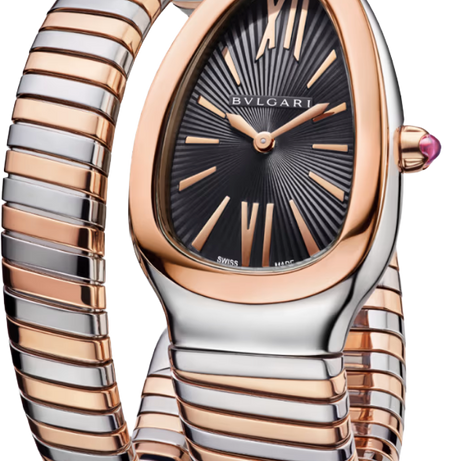 Bvlgari Watch | Serpenti Tubogas Two-Tone Black Dial
