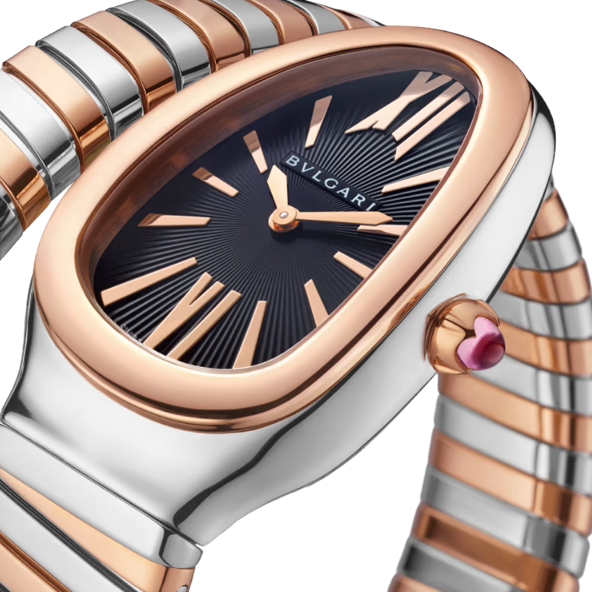 Bvlgari Watch | Serpenti Tubogas Two-Tone Black Dial