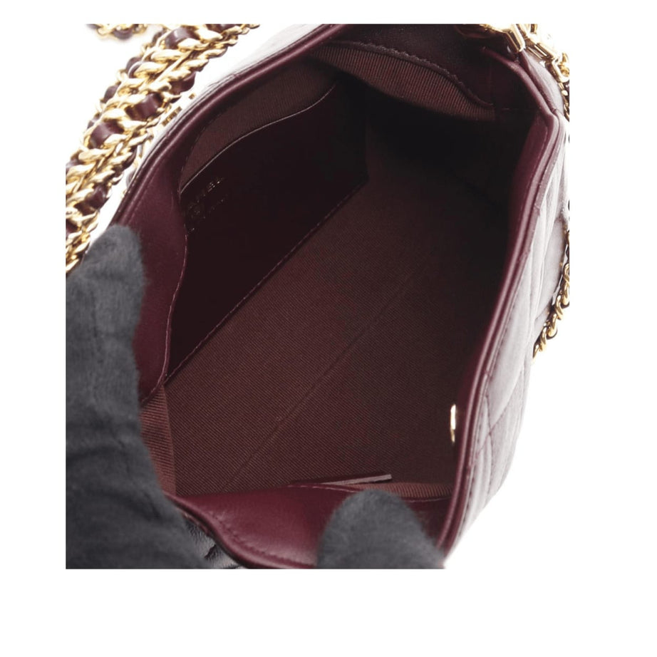 Chanel | Hobo Bag In A Deep Burgundy, Quilted Leather With Gold-tone Hardware. - Free & Fast UAE Shipping