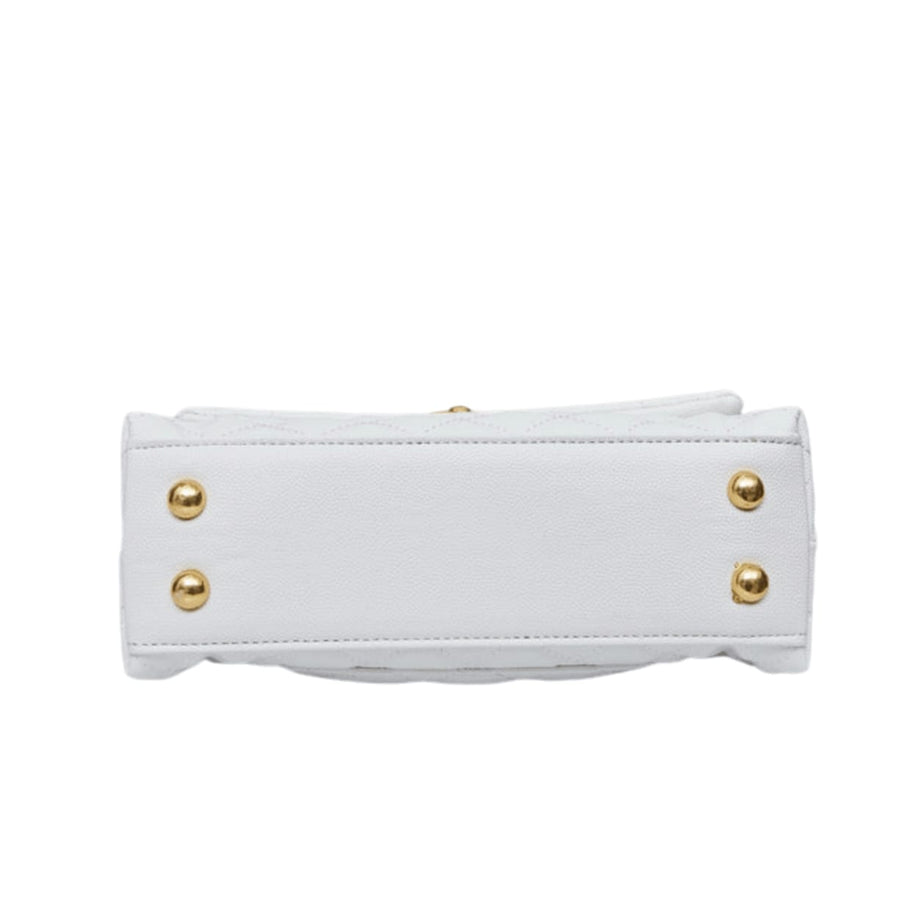 Chanel | Small Flap Bag With Top Handle In Quilted Leather - Free & Fast UAE Shipping