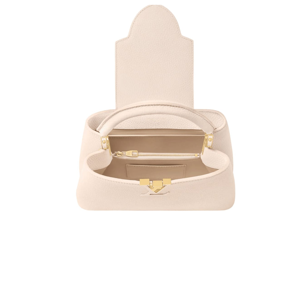 Louis Vuitton | Capucines Nano Handbag In Cream Taurillon Leather - Free & Fast UAE Shipping