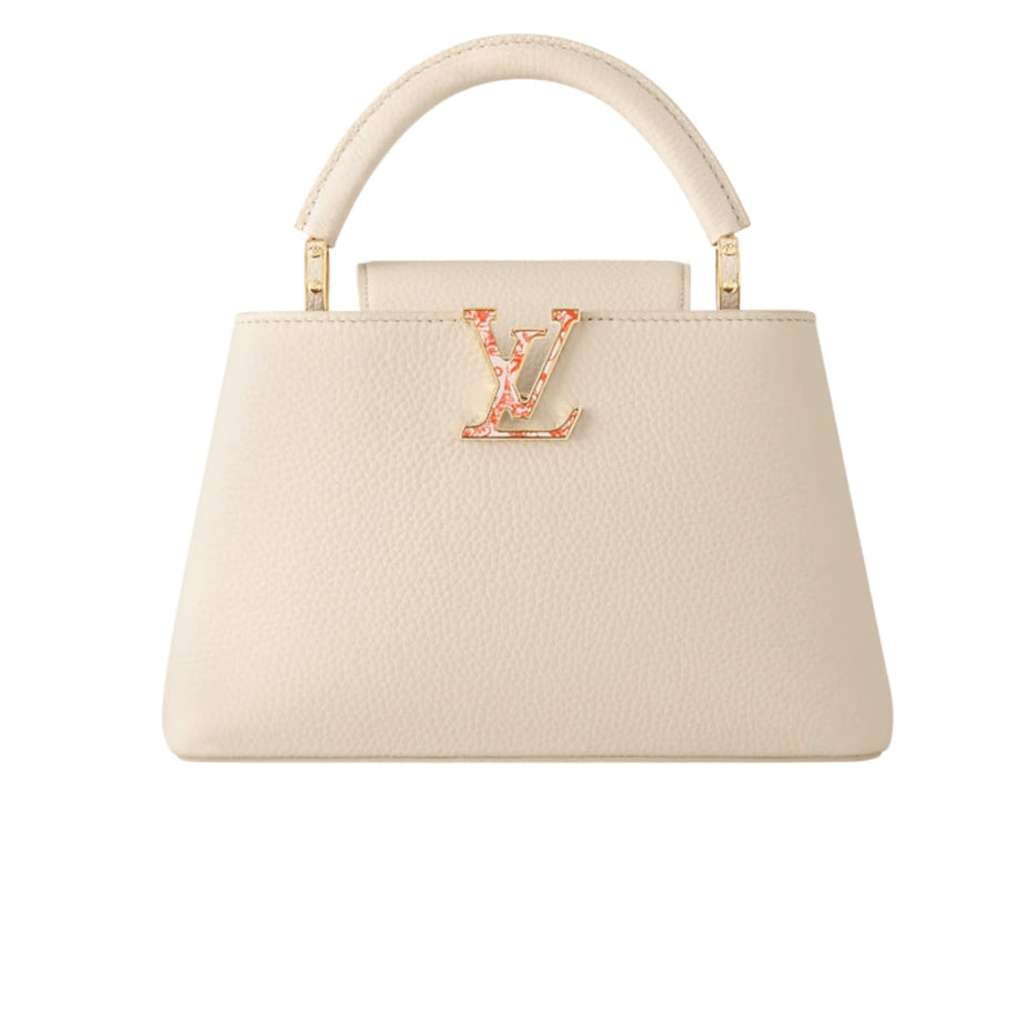 Louis Vuitton | Capucines Nano Handbag In Cream Taurillon Leather - Free & Fast UAE Shipping