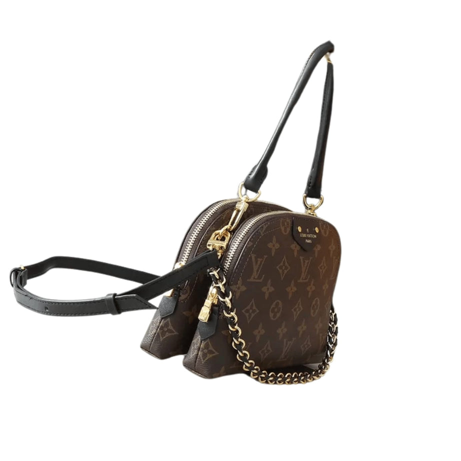 Louis Vuitton | Nano Alma Bag In Monogram Canvas With A Black Leather - Free & Fast UAE Shipping
