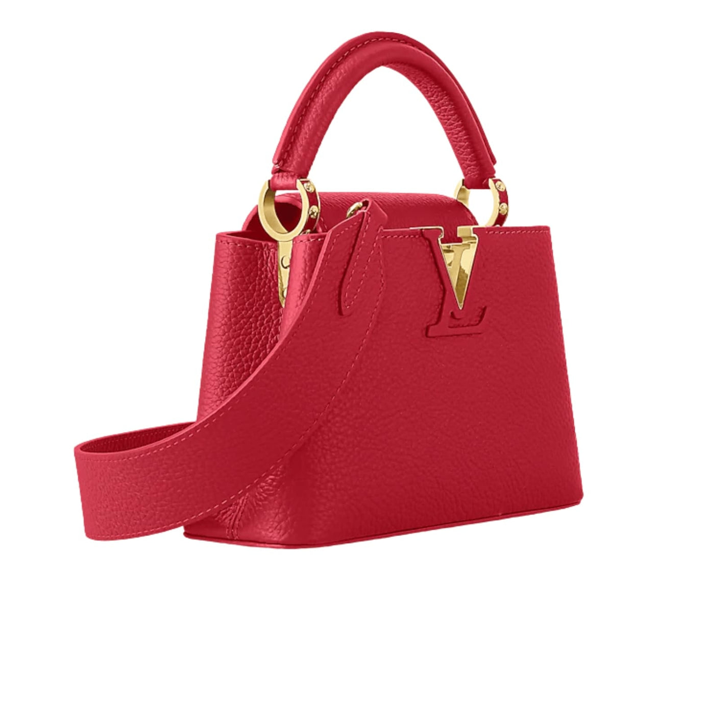 Louis Vuitton | Capucines Mini Handbag In Scarlet Red Taurillon Leather - Free & Fast UAE Shipping