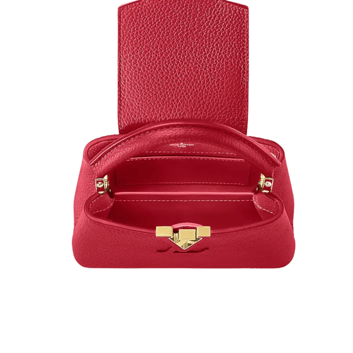 Louis Vuitton | Capucines Mini Handbag In Scarlet Red Taurillon Leather - Free & Fast UAE Shipping