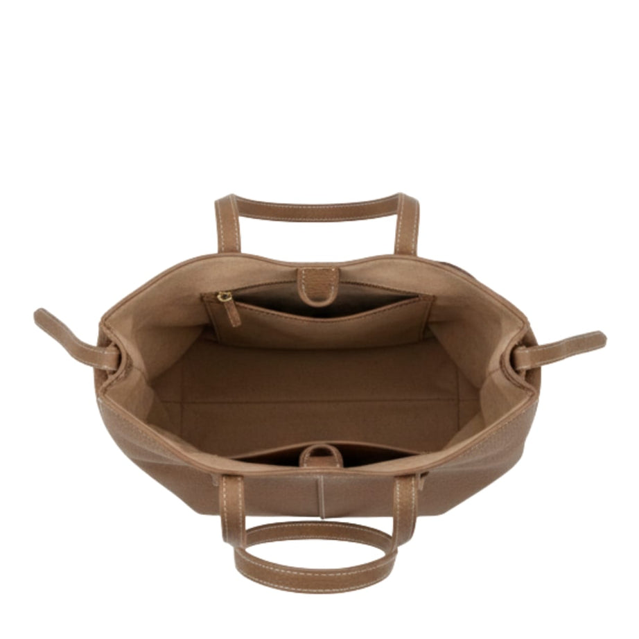 Polène | Cyme Mini Bag In Textured Camel Leather - Free & Fast UAE Shipping