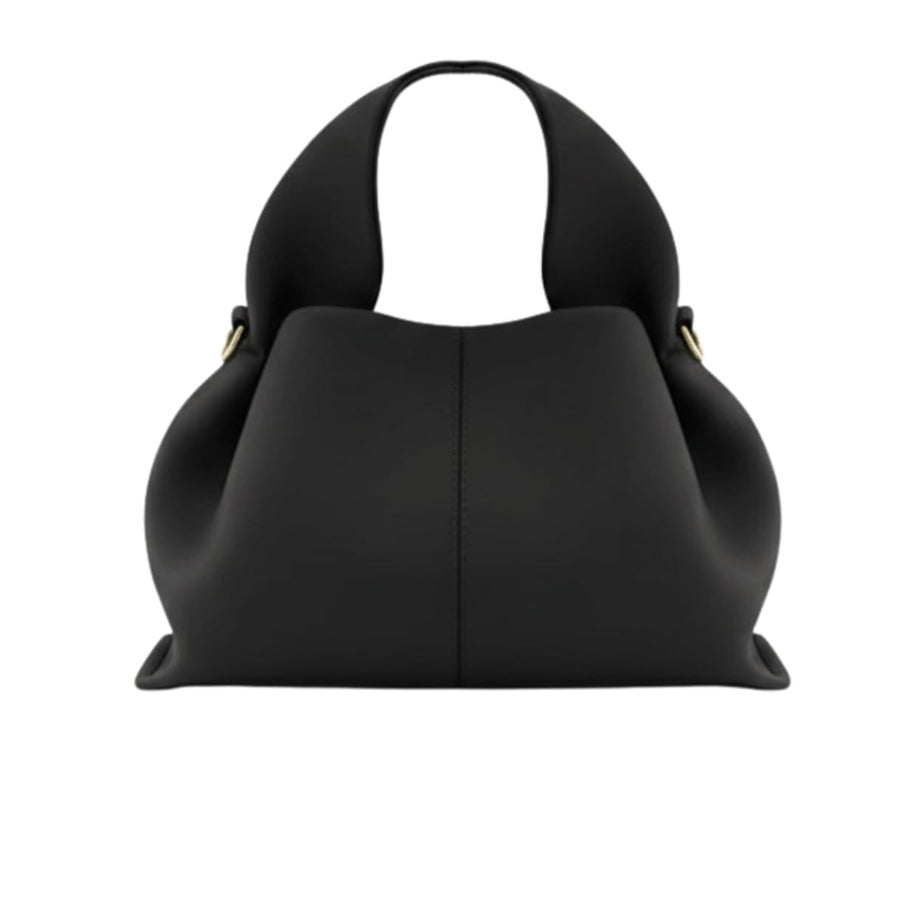 Polène | Numéro Dix Bag In Smooth Black Leather - Free & Fast UAE Shipping