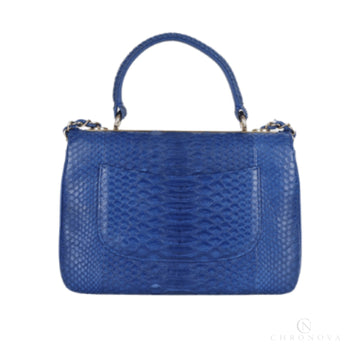 Chanel | Blue Python Small Trendy Cc Dual Handle Flap Bag - Free & Fast UAE Shipping