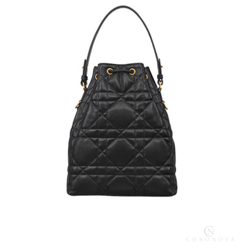 Dior | Caro Backpack In Black Macrocannage Lambskin - Free & Fast UAE Shipping