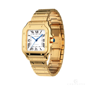 Cartier Watch Santos De Cartier – Yellow Gold White Dial