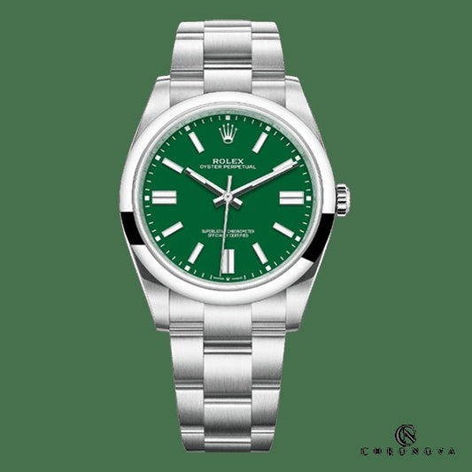 Rolex | Oyster Perpetual Green Index Dial - Free & Fast UAE Shipping
