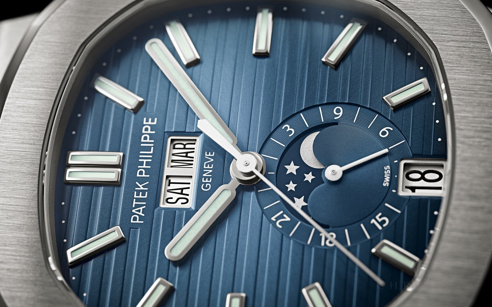Patek Philippe | Nautilus Annual Calendar, Blue Dial - Free & Fast UAE Shipping