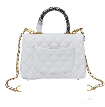 Chanel | Small Flap Bag With Top Handle In Quilted Leather - Free & Fast UAE Shipping