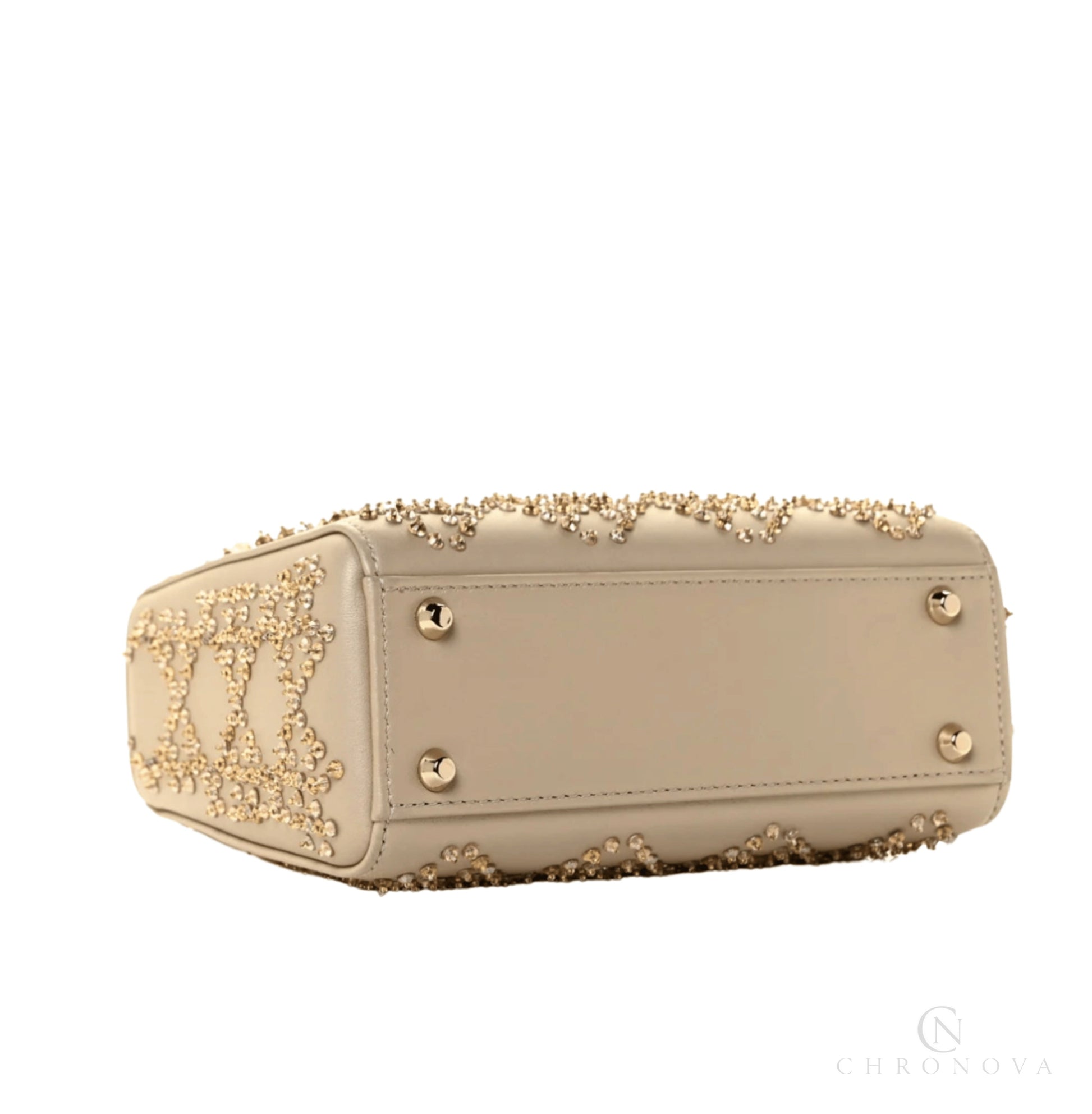 Dior | Bag In Platinum-tone Metallic Cannage Lambskin - Free & Fast UAE Shipping