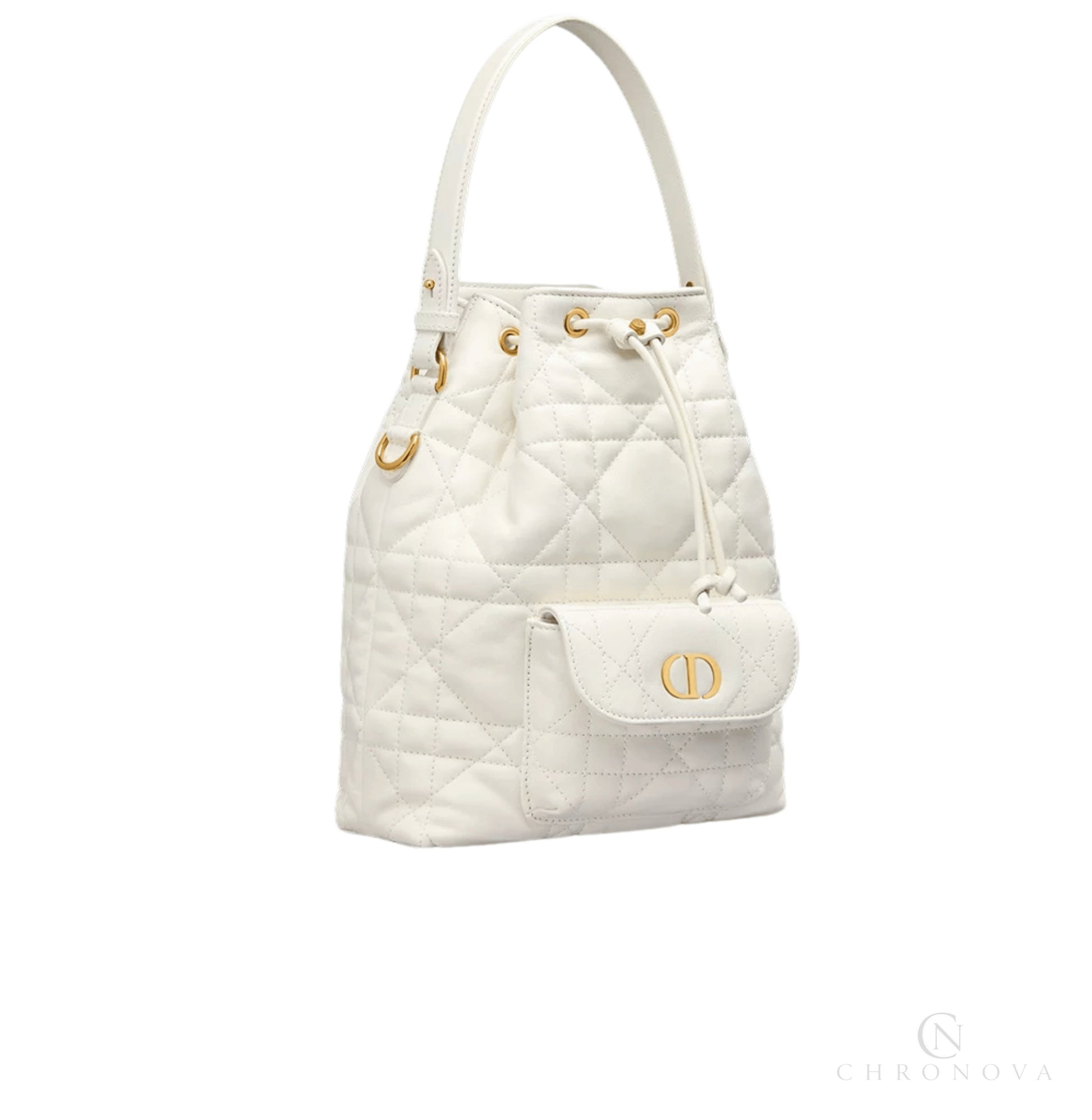 Dior | Caro Mini Bucket Bag With Drawstring - Free & Fast UAE Shipping
