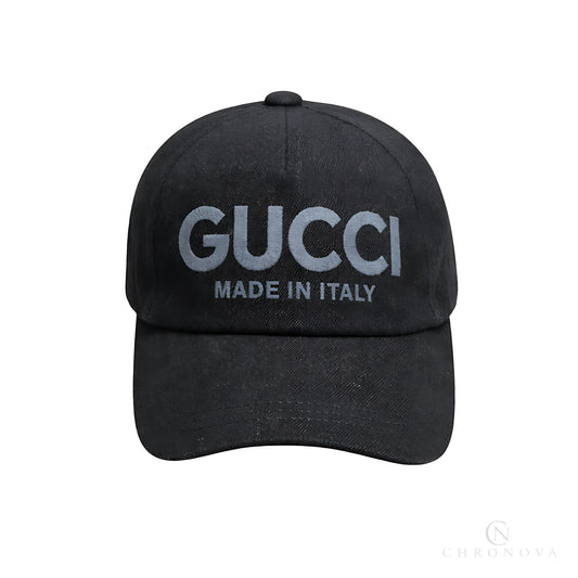 Gucci Logo Cotton Cap - Black - View 2