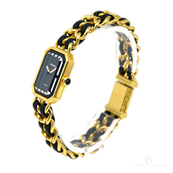 Chanel Chanel Première Black Yellow Chain Leather Strap Watch