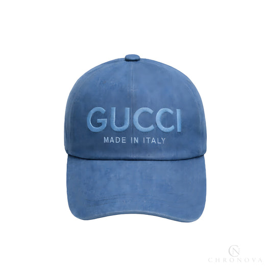 Gucci Logo Cotton Cap - Blue - View 2