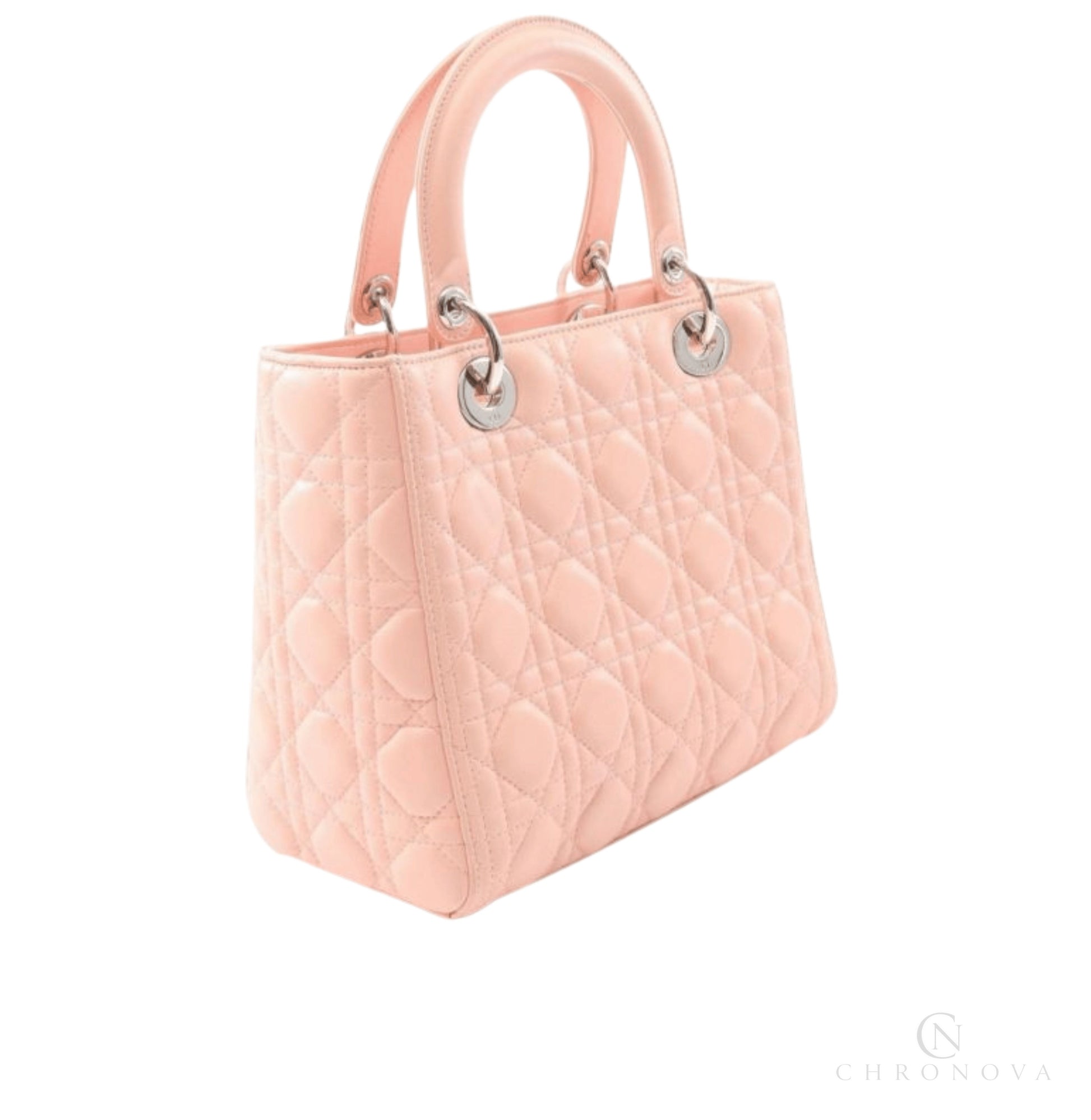 Dior | Lady Dior Handbag In Pink Leather - Free & Fast UAE Shipping
