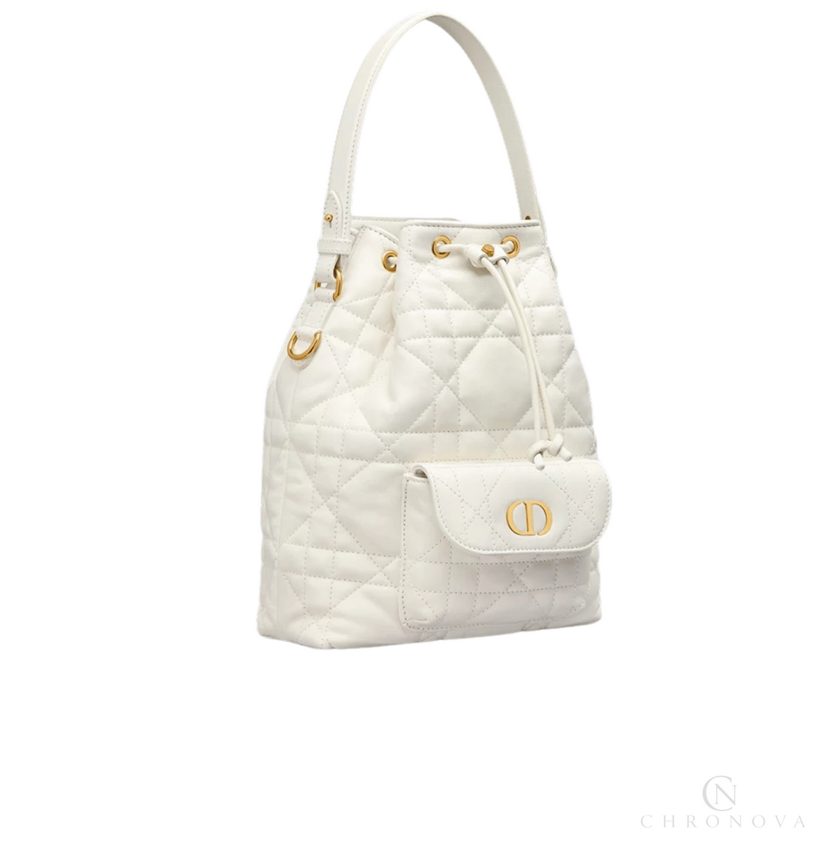 Dior | Caro Mini Bucket Bag With Drawstring - Free & Fast UAE Shipping