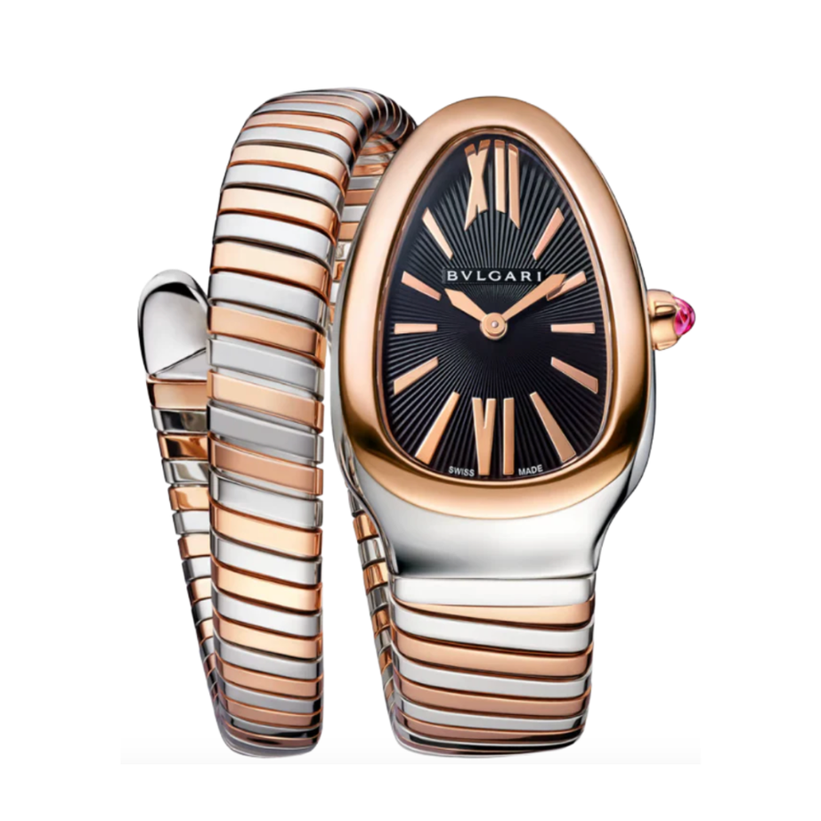 Bvlgari Serpenti Tubogas Two-tone Watch – Black Dial