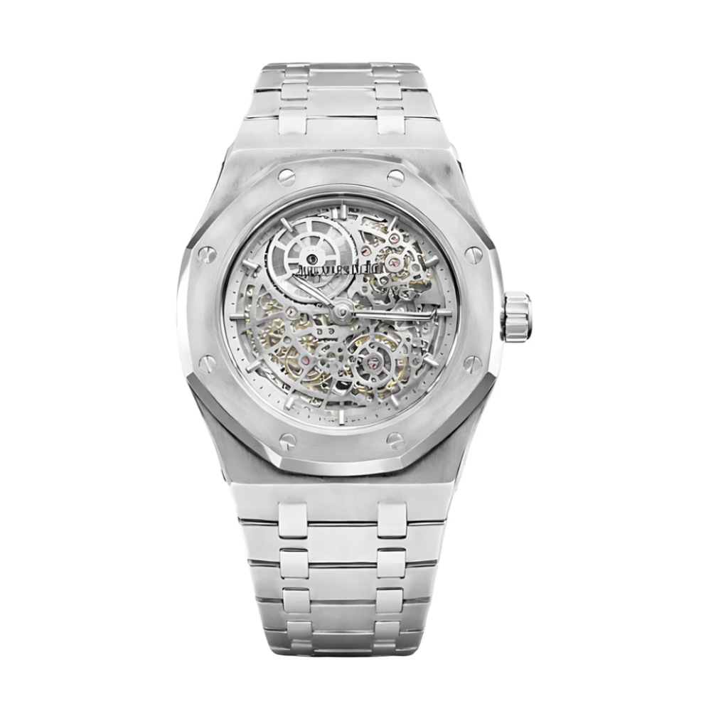 Audemars Piguet Audemars Piguet Royal Oak Jumbo Extra-thin Openworked Watch – Silver