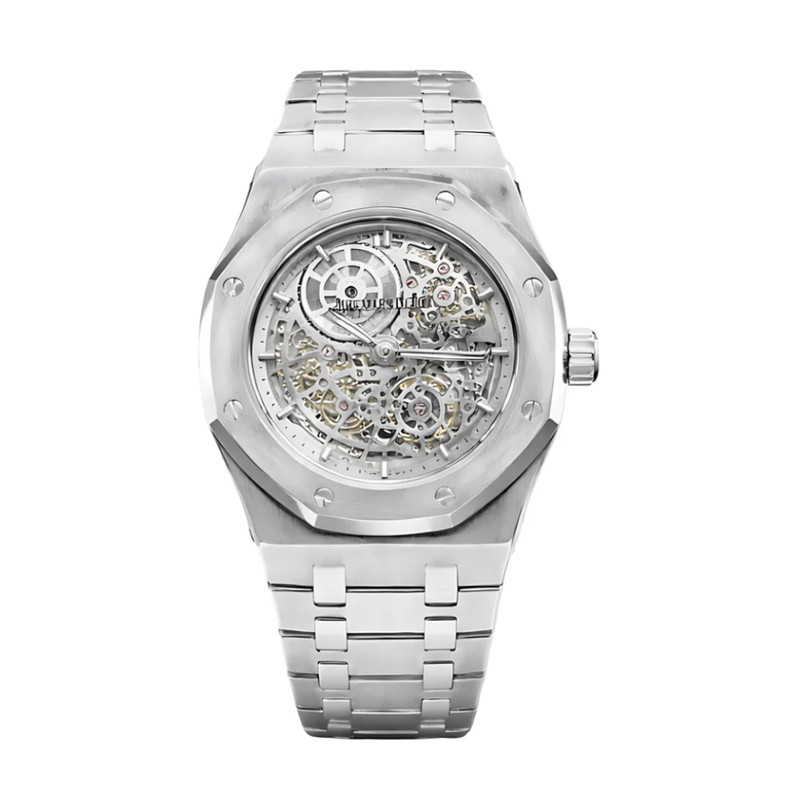 Audemars Piguet Audemars Piguet Royal Oak Jumbo Extra-thin Openworked Watch – Silver