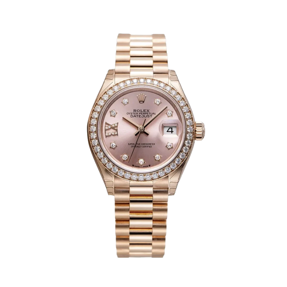 Rolex Datejust Rose Gold Diamond Watch