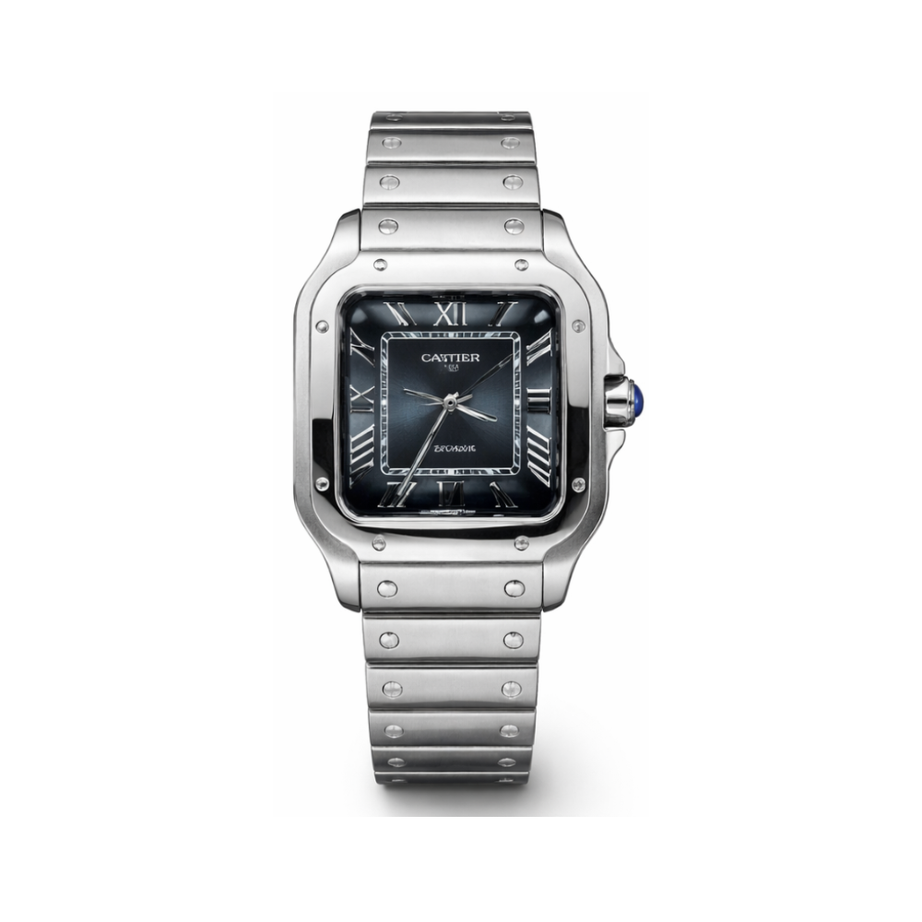 Cartier Santos de Cartier Steel Watch – Blue Dial