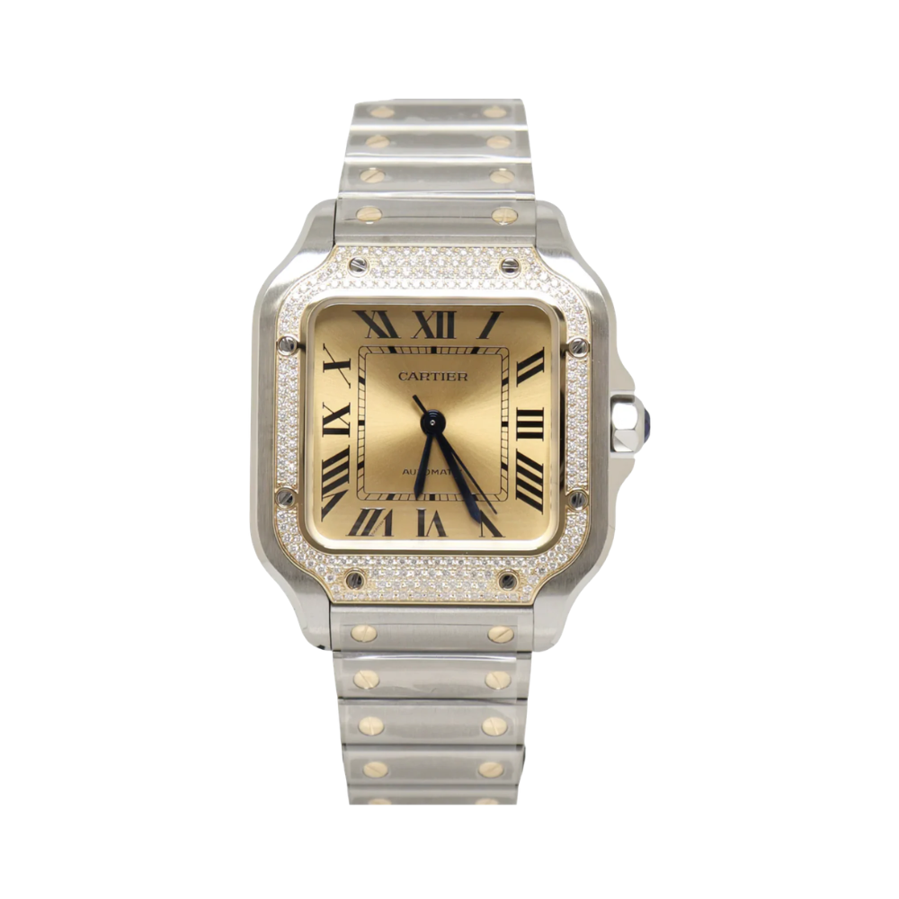 Cartier Santos de Cartier Two-tone Watch – Yellow Dial