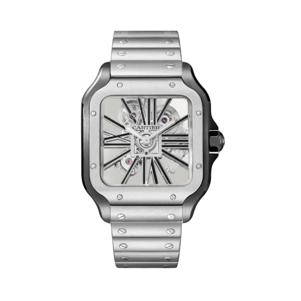 Cartier Santos de Cartier Diamond Watch – Silver