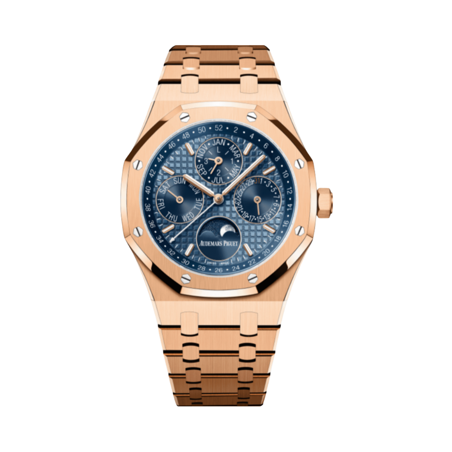 Audemars Piguet Royal Oak Perpetual Calendar Watch – Pink Gold Blue Dial