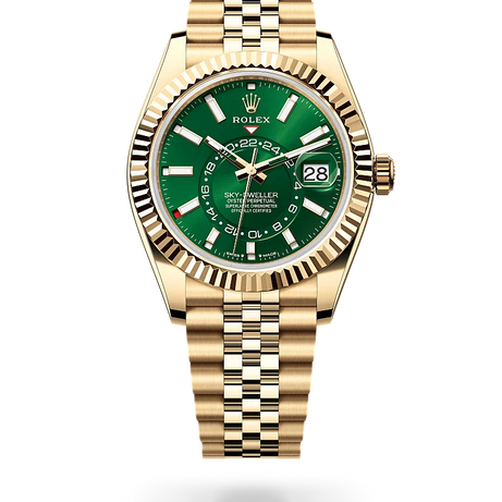 Rolex | Sky-Dweller Yellow Gold Green Dial - Free & Fast UAE Shipping