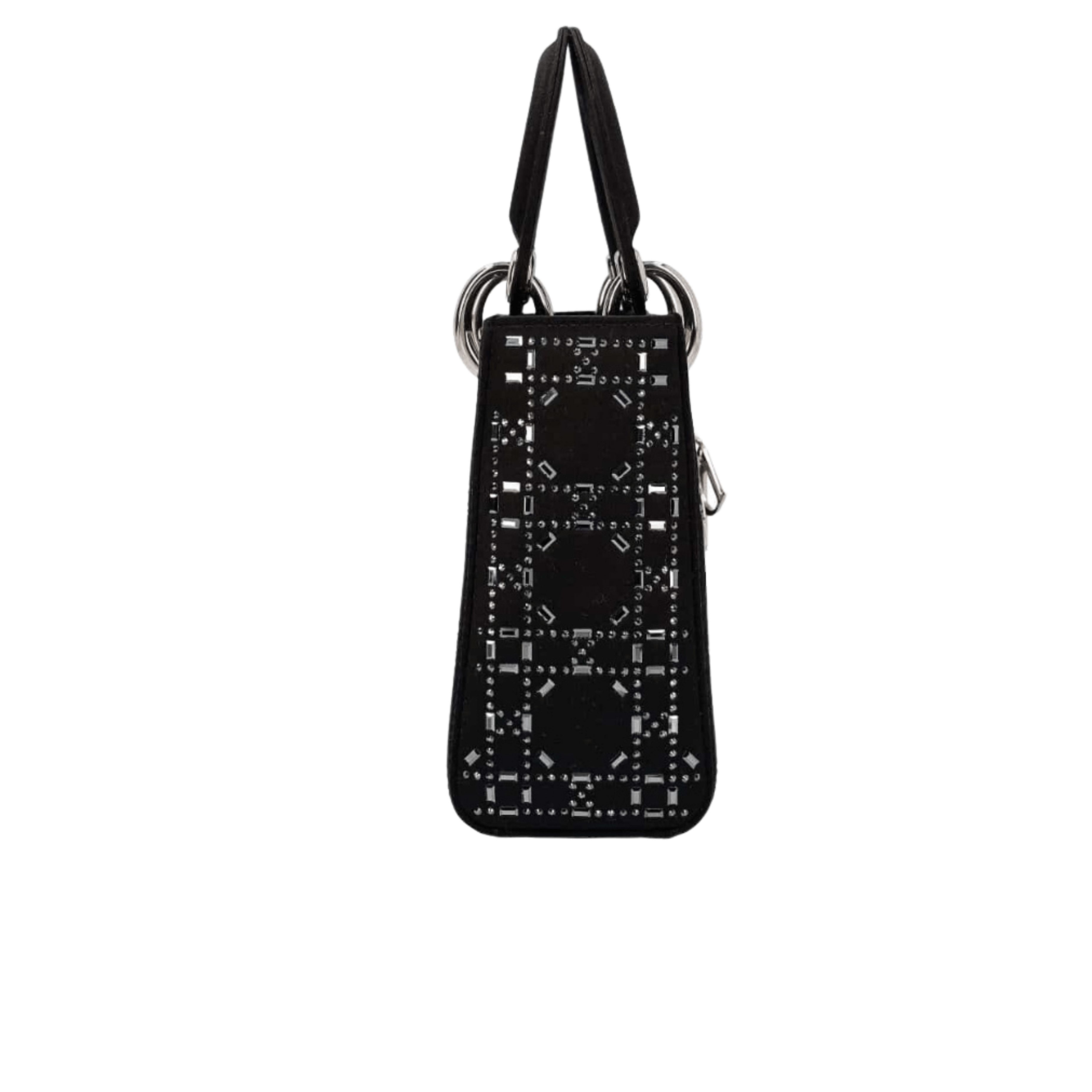 Dior | Bag In Black Strass Cannage Satin - Free & Fast UAE Shipping