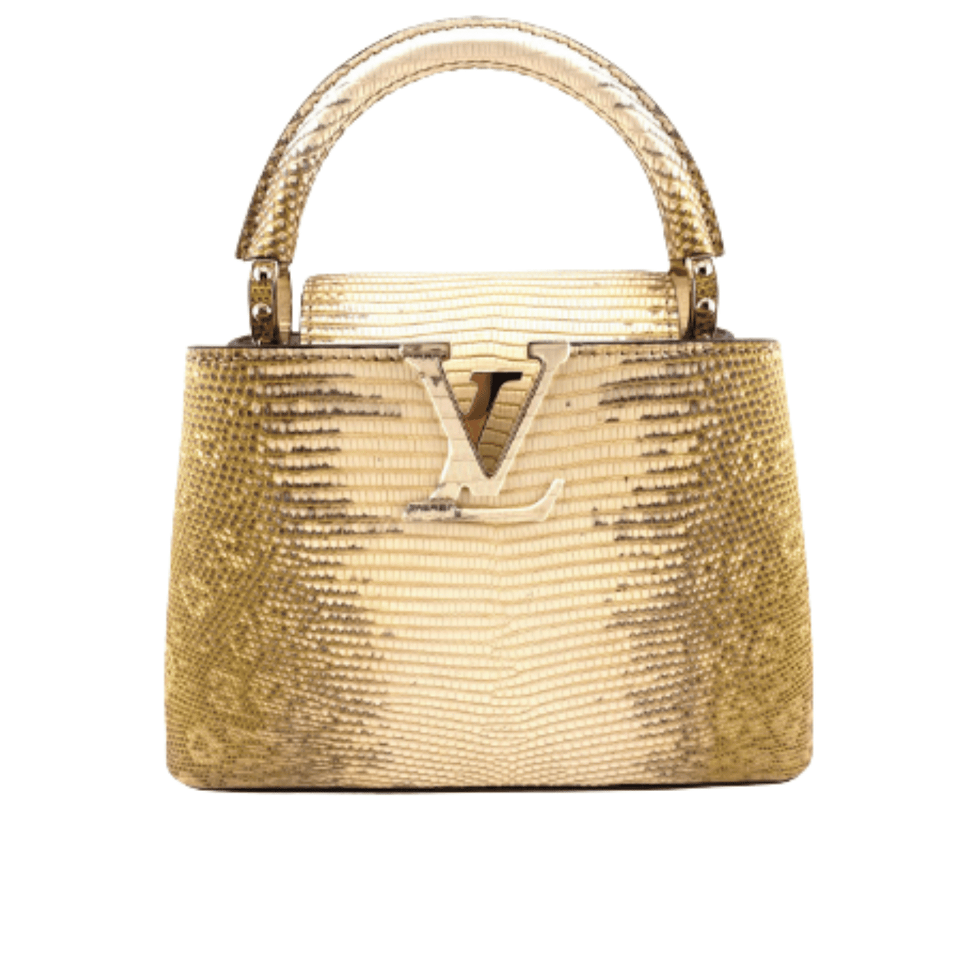 Louis Vuitton | Capucines Gold-colored Snakeskin - Free & Fast UAE Shipping