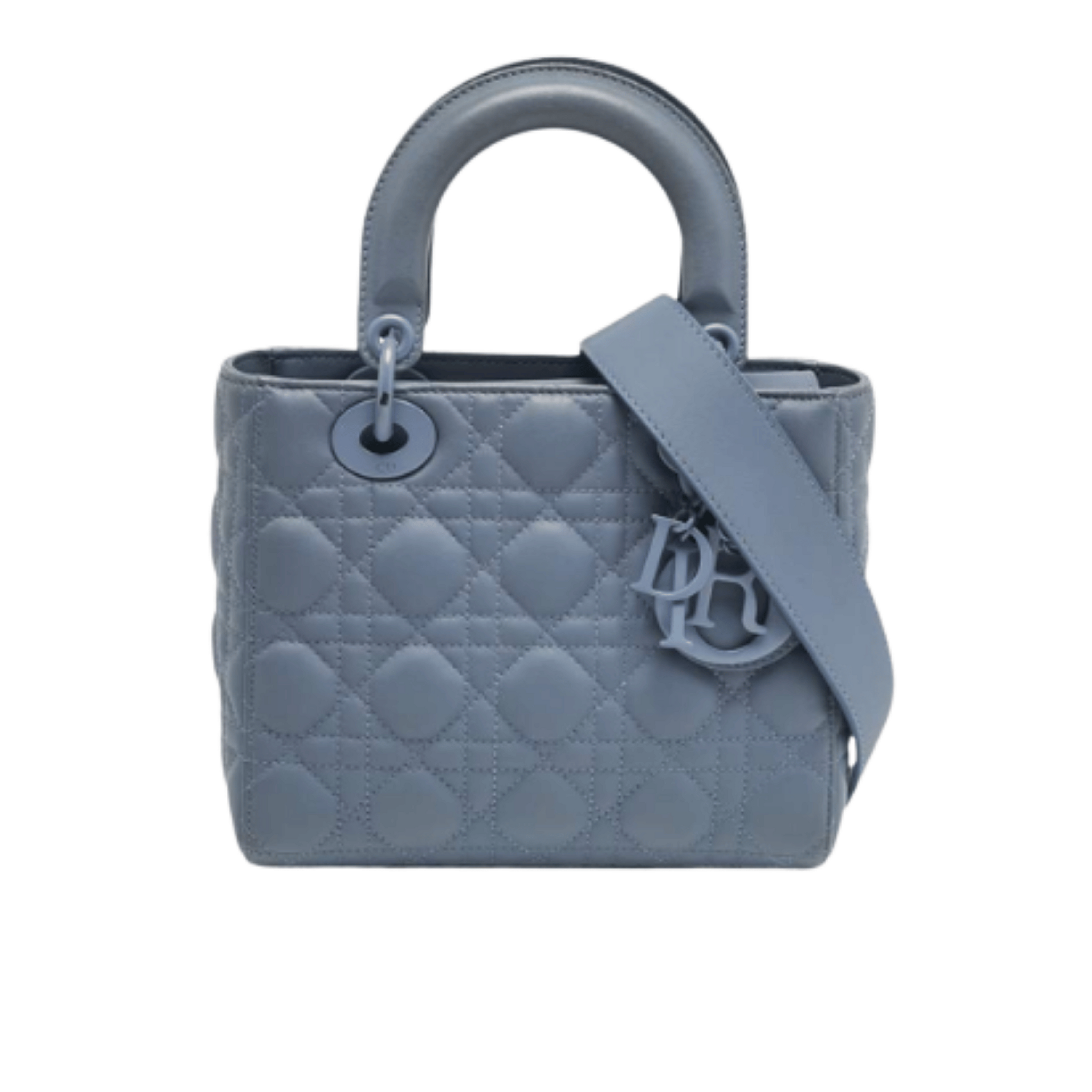 Dior | Lady Dior Tote Bag In Blue Cannage Leather. - Free & Fast UAE Shipping